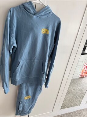 Billionaire Boys Club Blue Hoodie and Jogger Set with Yellow Logo